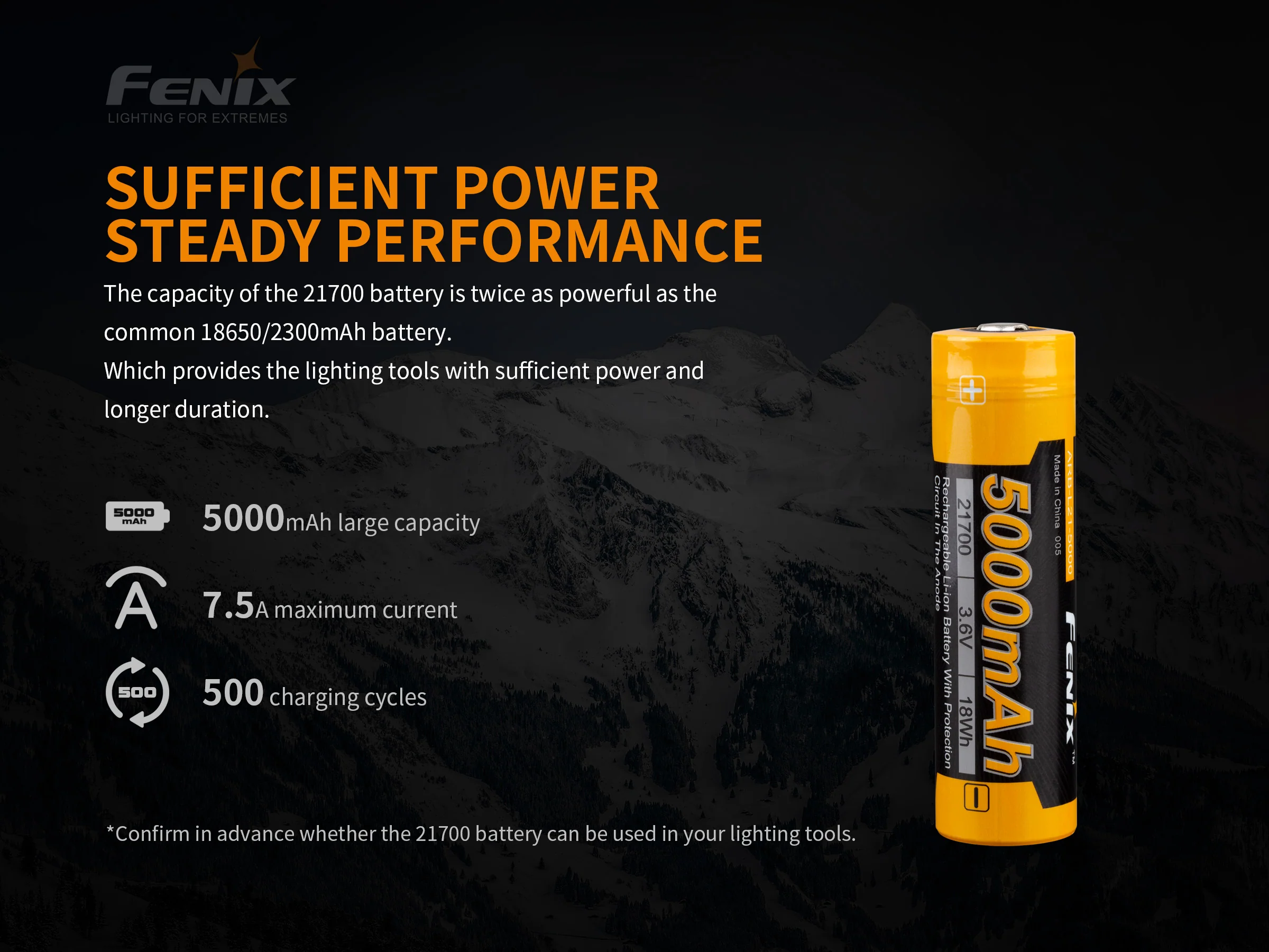 Fenix ARB-L21-5000 V2 Rechargeable 21700 Rechargeable Battery - Image 6
