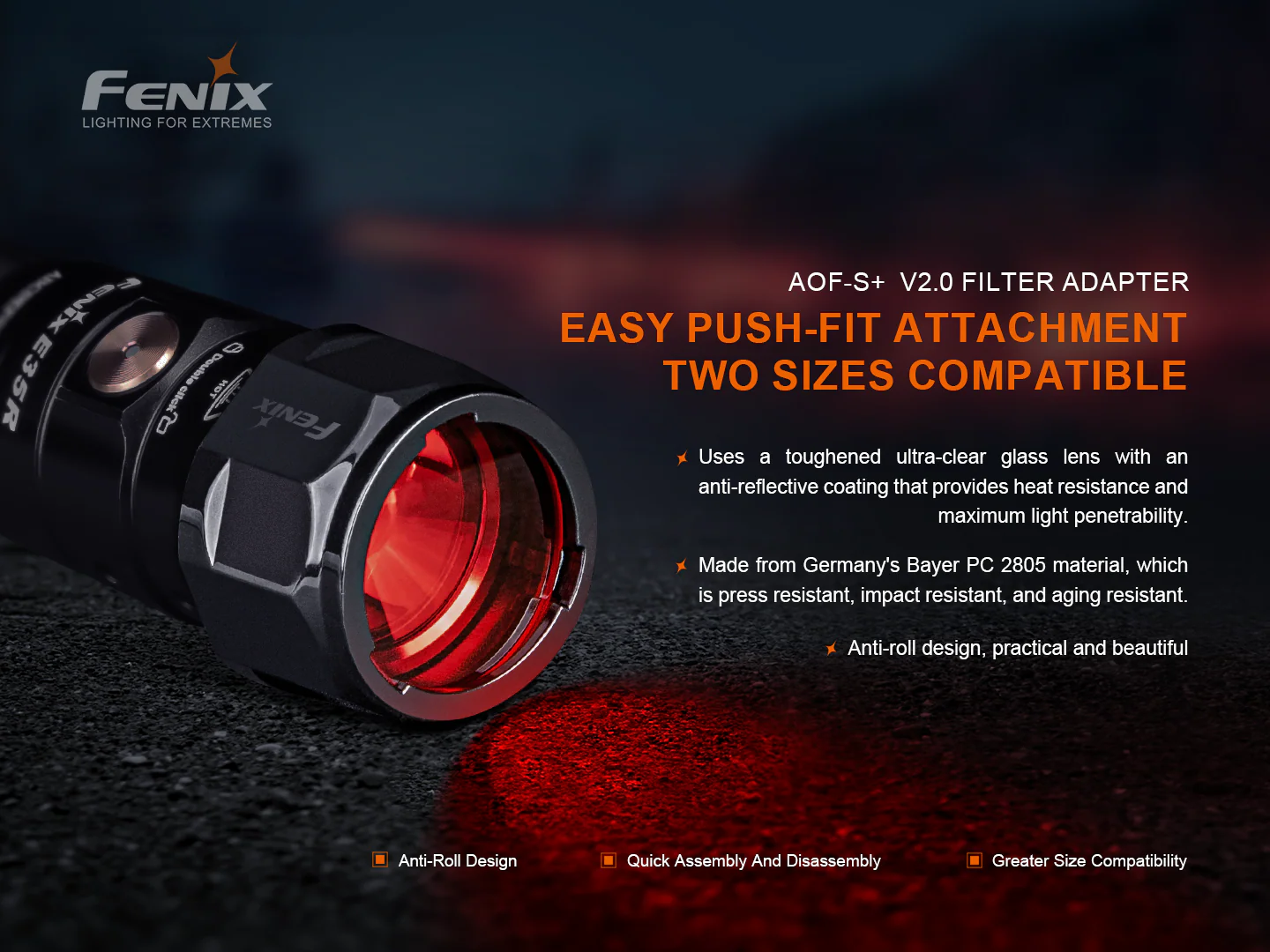 Fenix AOF-S+ V2 Red Filter Adapter - Image 2