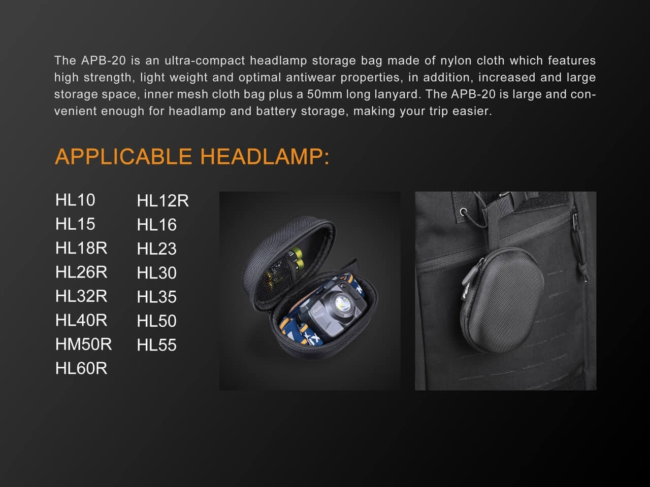 Fenix APB-20 Headlamp Storage Bag - Image 3