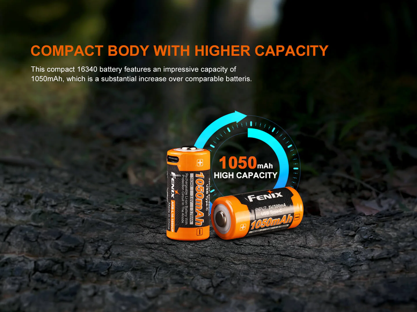 Fenix ARB-L16-1050UP Rechargeable 16340 Battery - Image 5