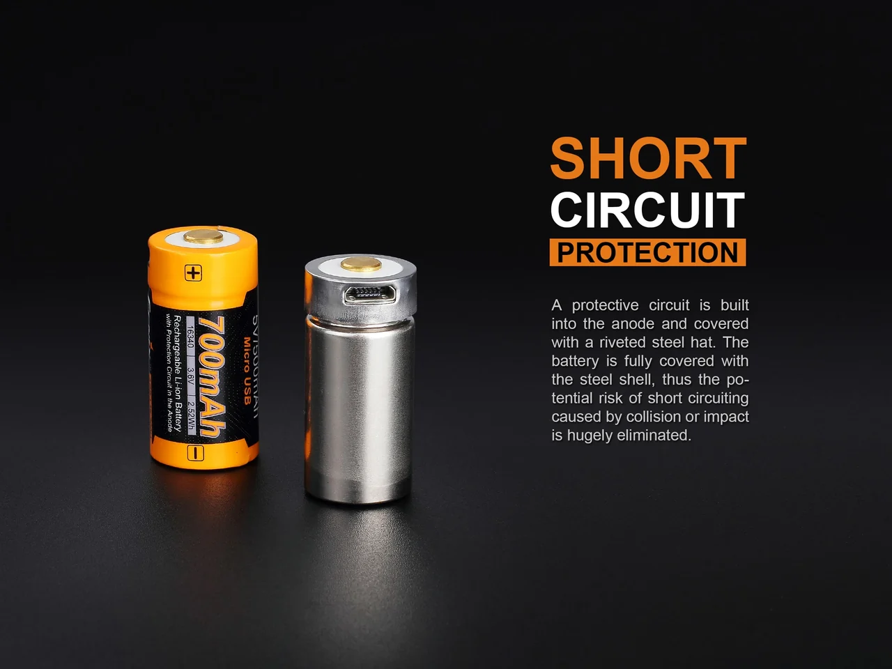 Fenix ARB-L16-700UP USB Rechargeable 16340 Battery - Image 6