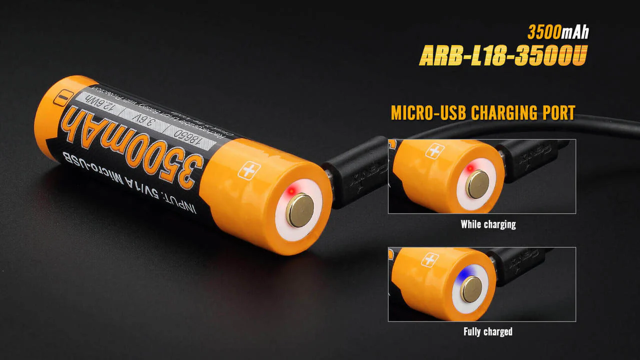 Fenix ARB-L18-3500U USB Rechargeable Li-ion 18650 Battery - Image 3