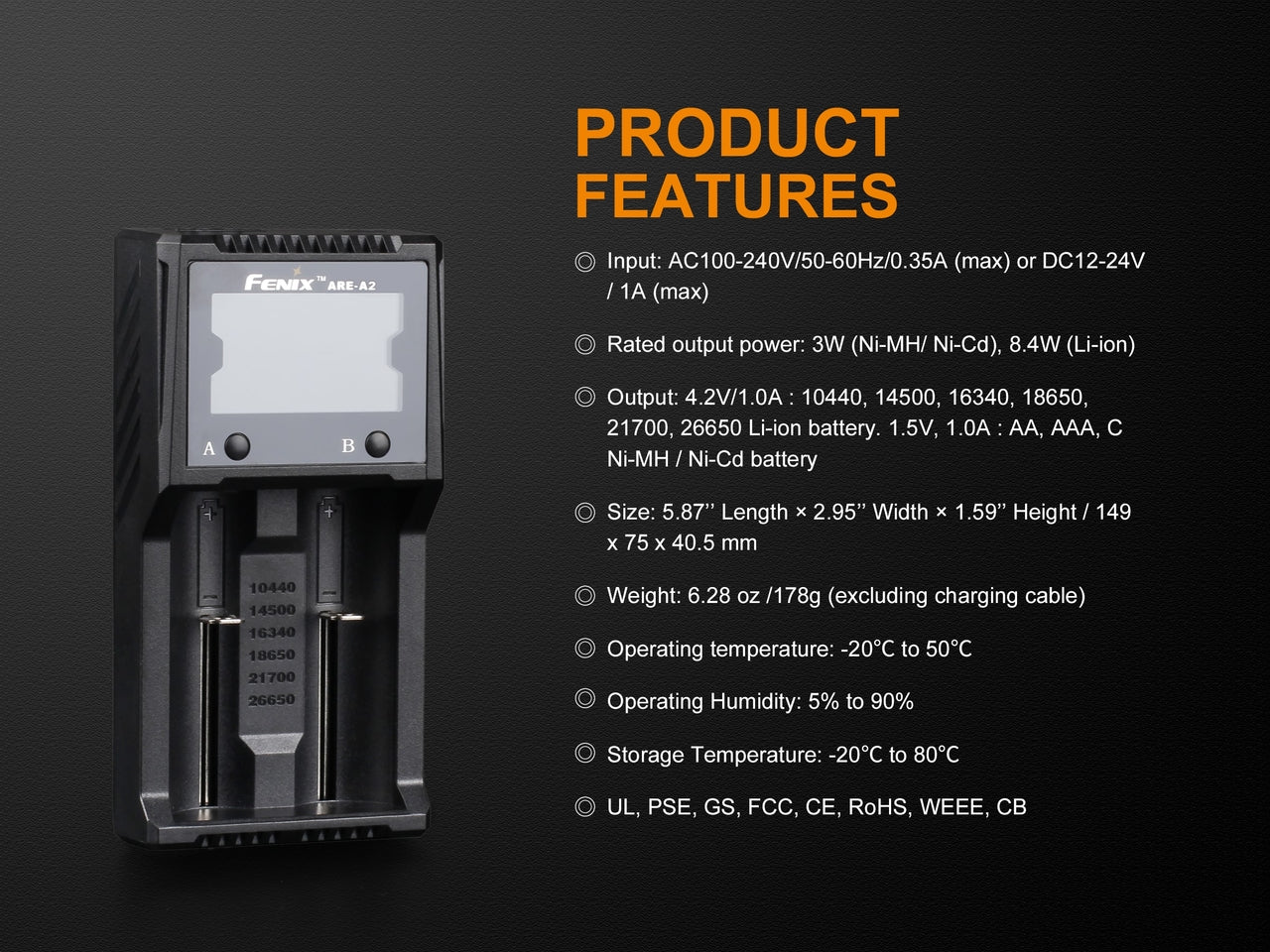 Fenix ARE-A2 Dual Channel Battery Smart Charger - Image 8