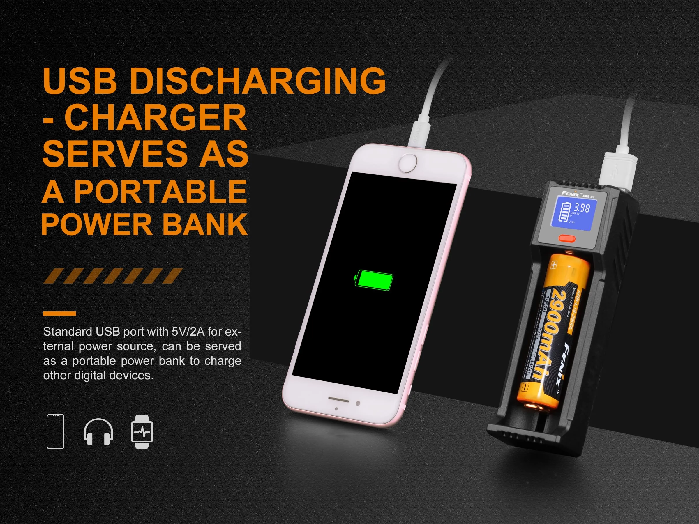 Fenix ARE-D1 Single Channel Smart Battery Charger - Image 6