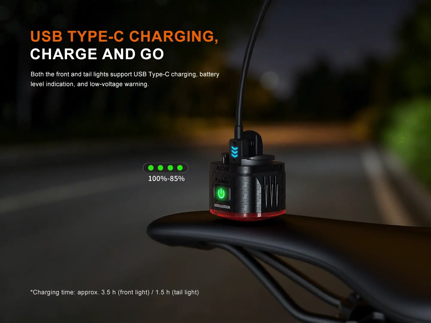 Fenix BC28R Smart Head & Tail Bike Light Combo - Image 11
