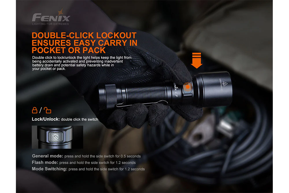 Fenix C7 High-performance Rechargeable LED Flashlight - 3000 Lumens - Image 5
