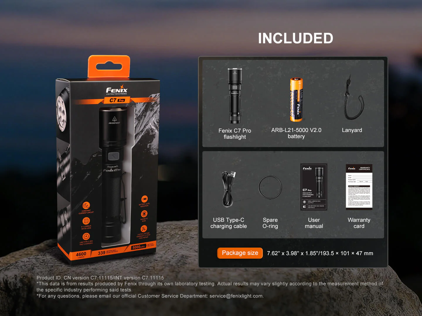 Fenix C7 Pro High-Output Fast-Charging Flashlight - 4600 Lumens - Image 19