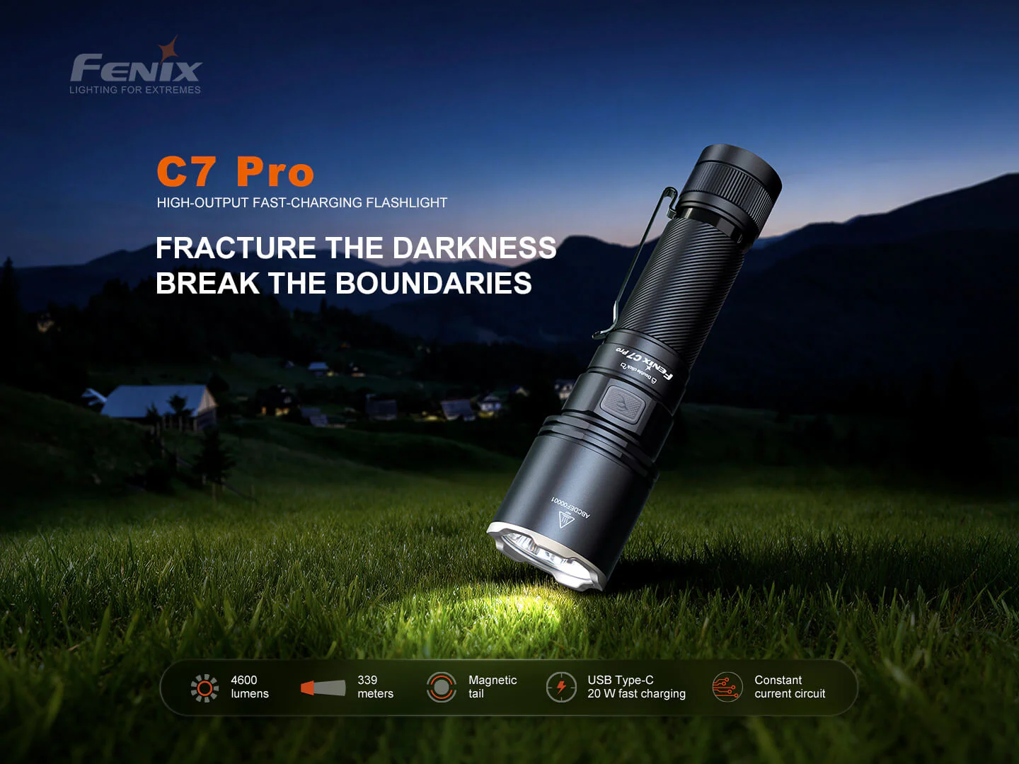 Fenix C7 Pro High-Output Fast-Charging Flashlight - 4600 Lumens - Image 3