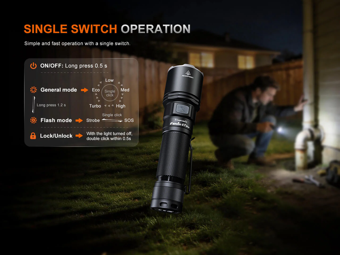 Fenix C7 Pro High-Output Fast-Charging Flashlight - 4600 Lumens - Image 5