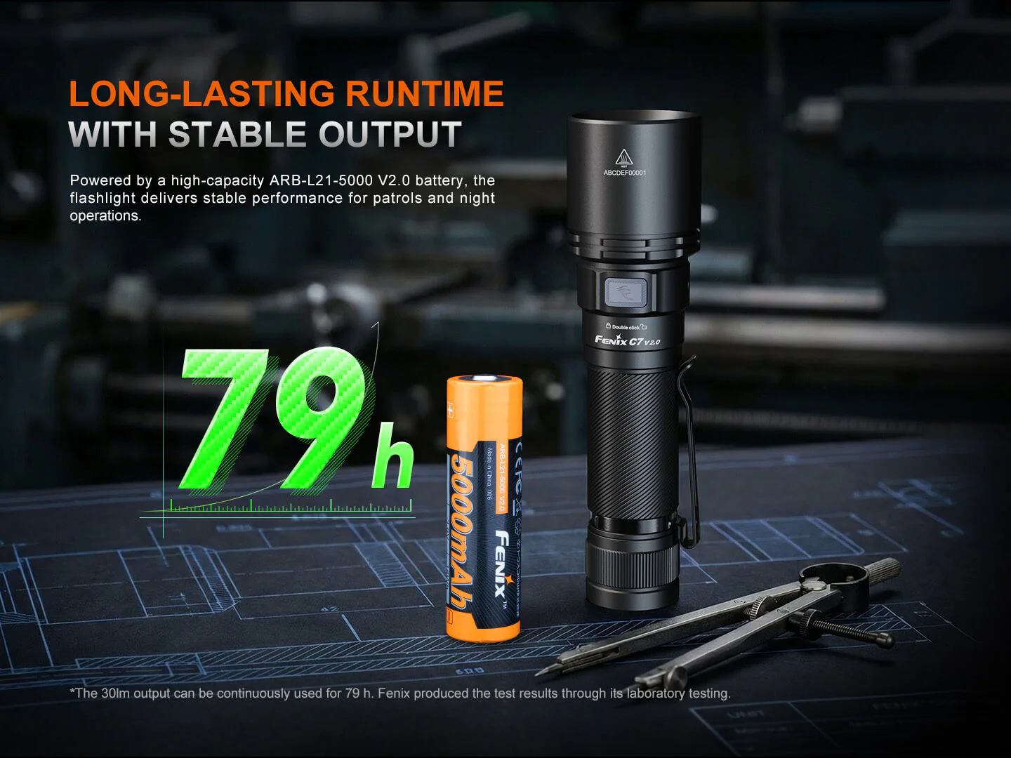 Fenix C7 V2 High-Output Work Flashlight - 3300 Lumens - Image 8