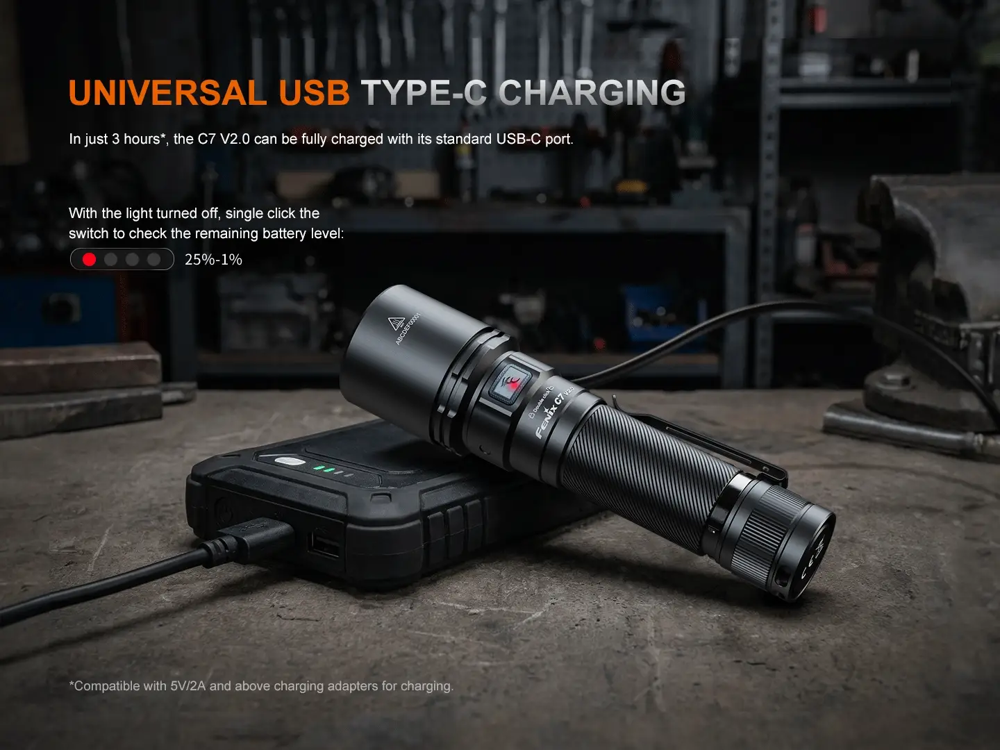 Fenix C7 V2 High-Output Work Flashlight - 3300 Lumens - Image 9