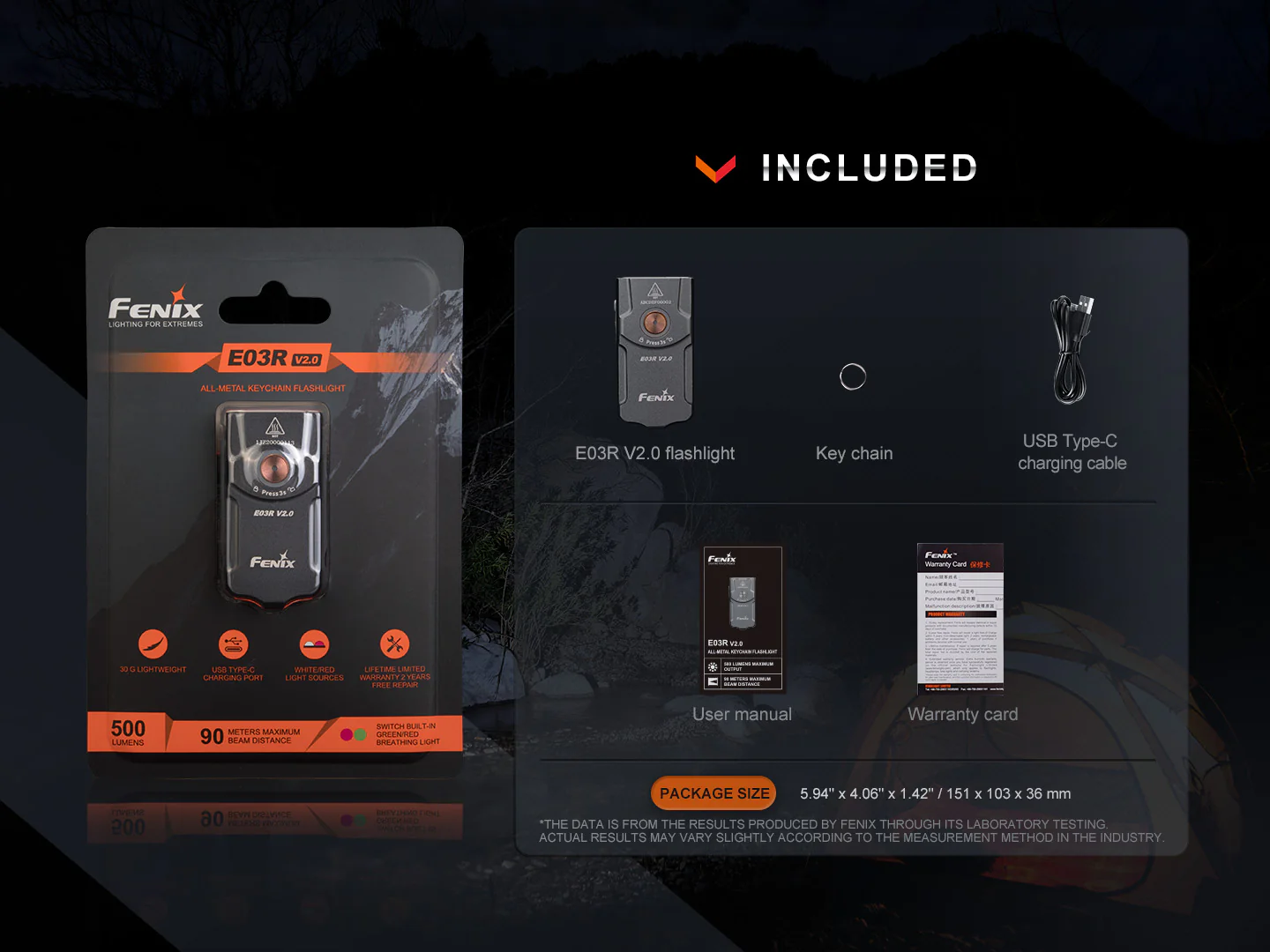 Fenix E03R V2 Keychain Flashlight - Image 16
