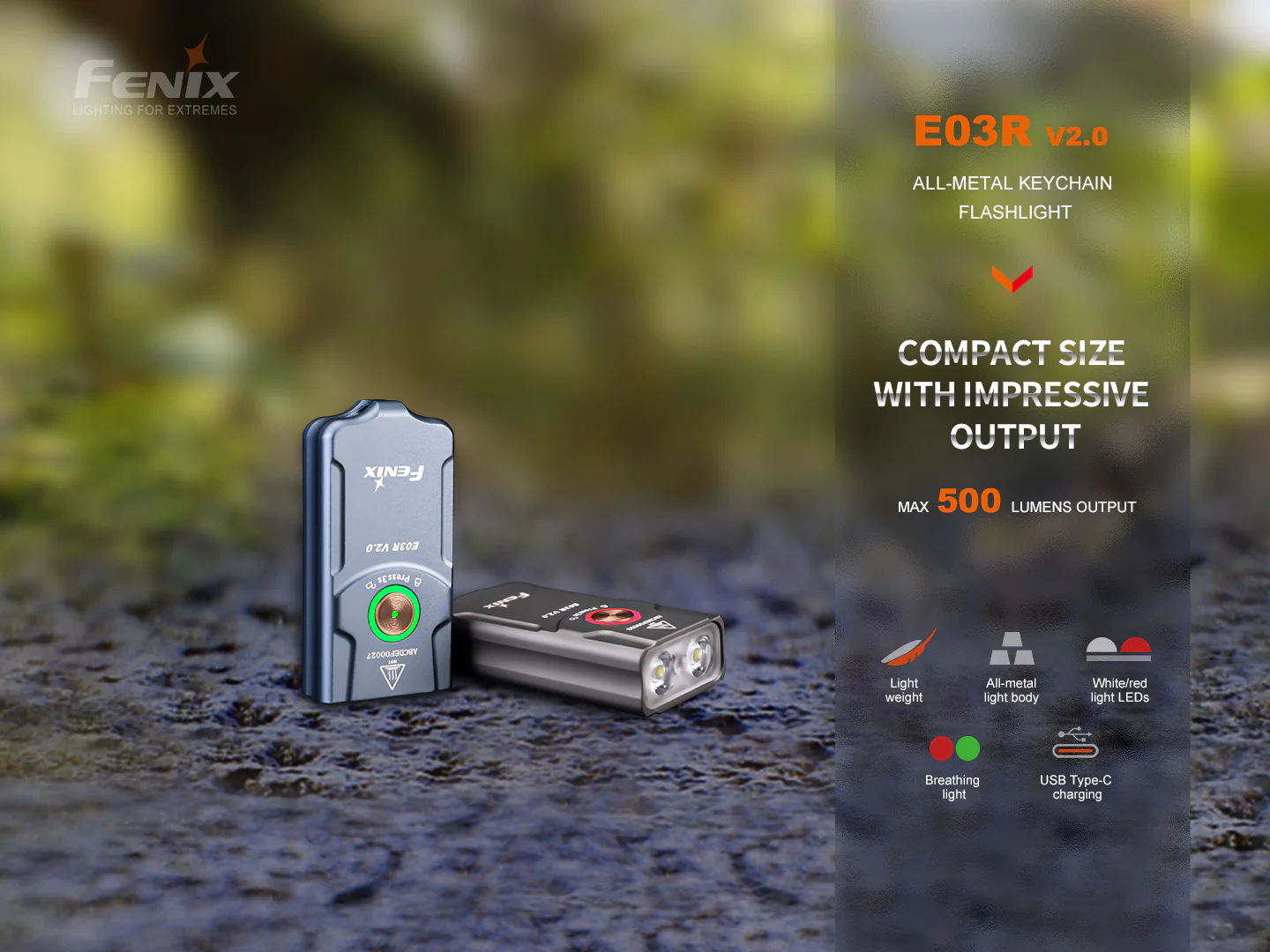 Fenix E03R V2 Keychain Flashlight - Image 3