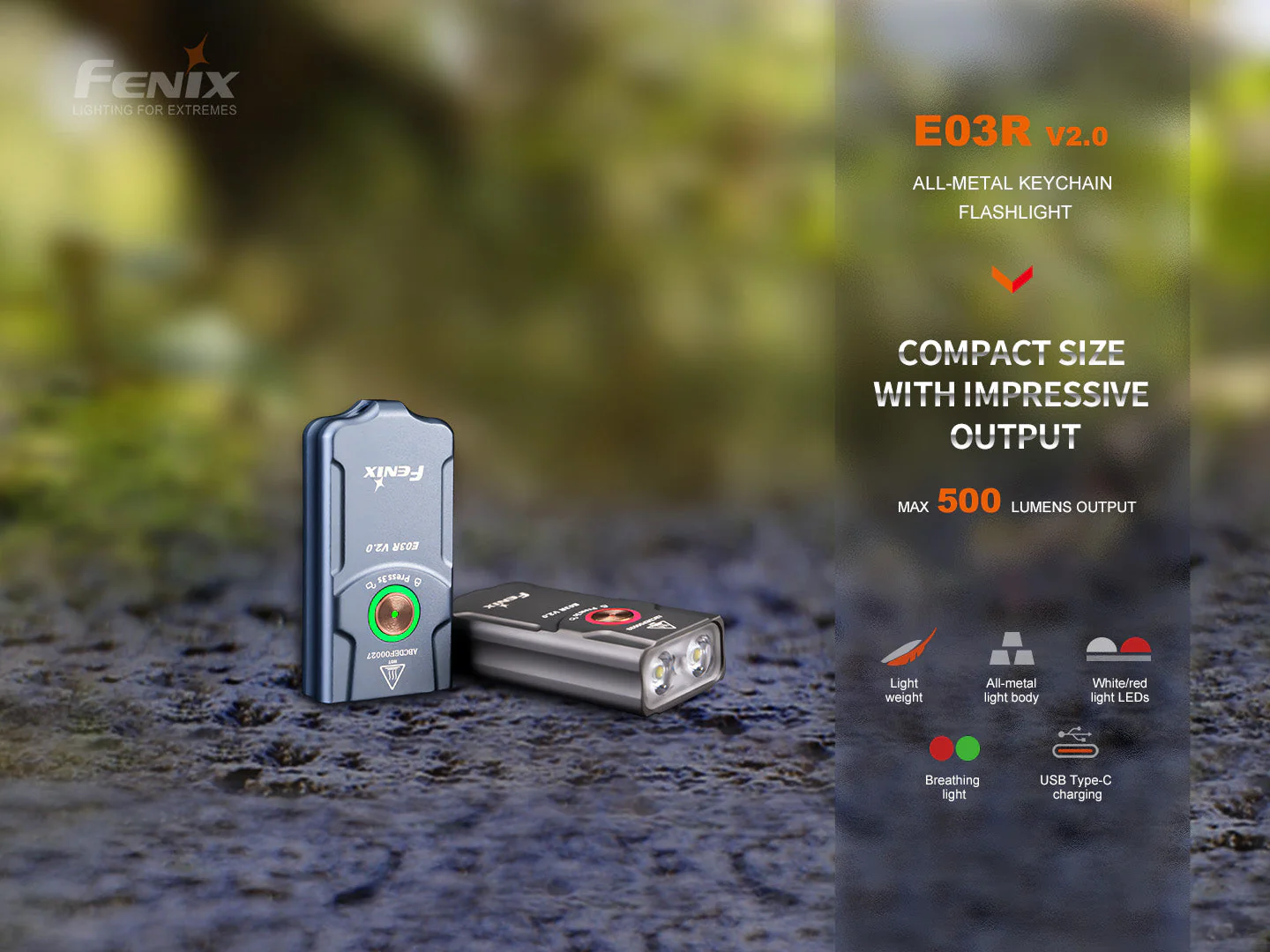 Fenix E03R V2 Keychain Flashlight -- OPEN BOX - Image 3