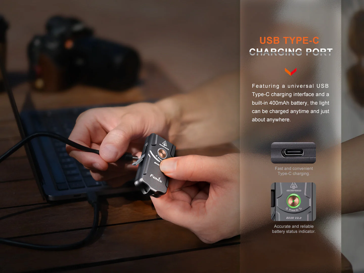 Fenix E03R V2 Keychain Flashlight -- OPEN BOX - Image 6