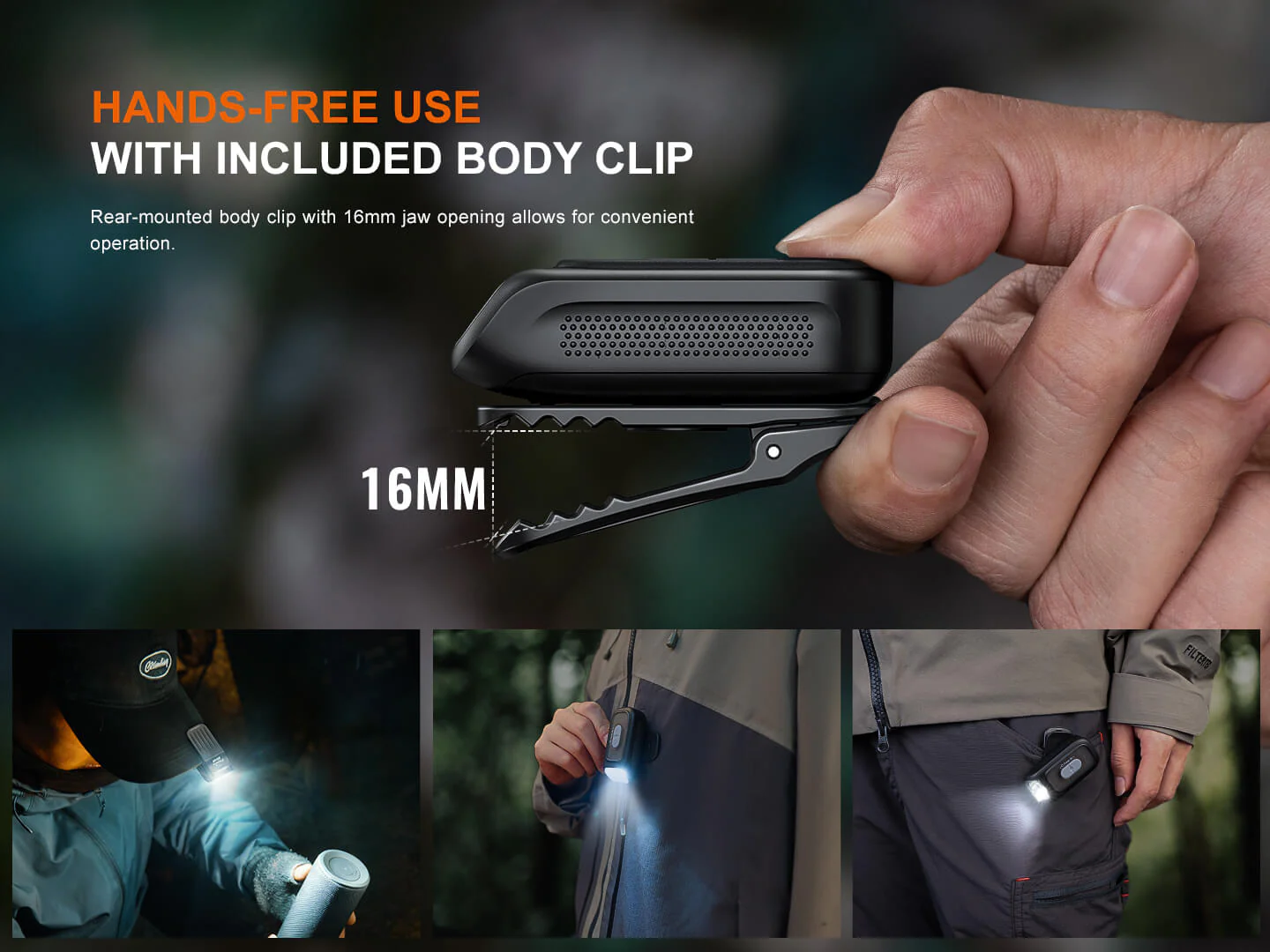 Fenix E04R Rotating Clip-On Light - Image 2