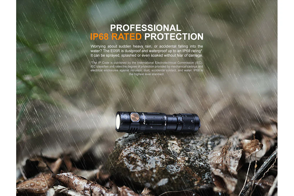 Fenix E05R Mini Keychain LED Flashlight - 400 Lumens - Image 3