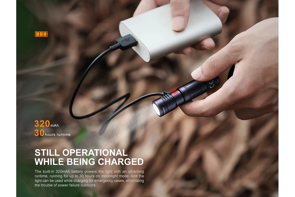 Fenix E05R Mini Keychain LED Flashlight - 400 Lumens - Image 6