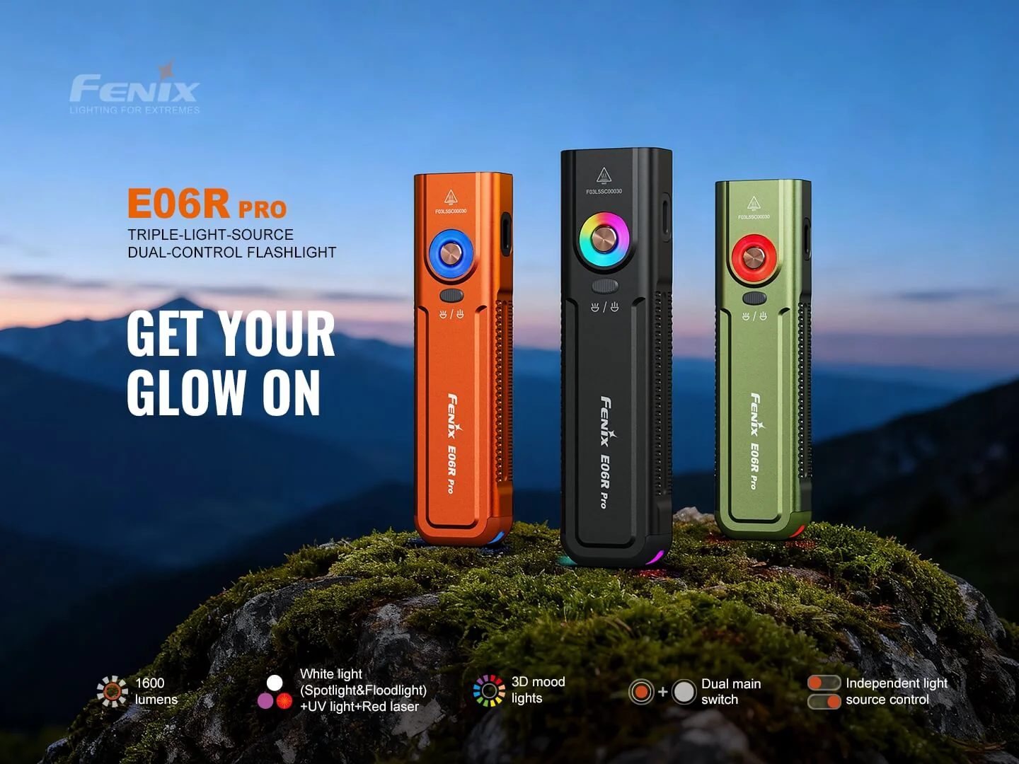 Fenix E06R Pro Keychain Light with White, UV, & Red Laser Lights - 1600 Lumens - Image 13