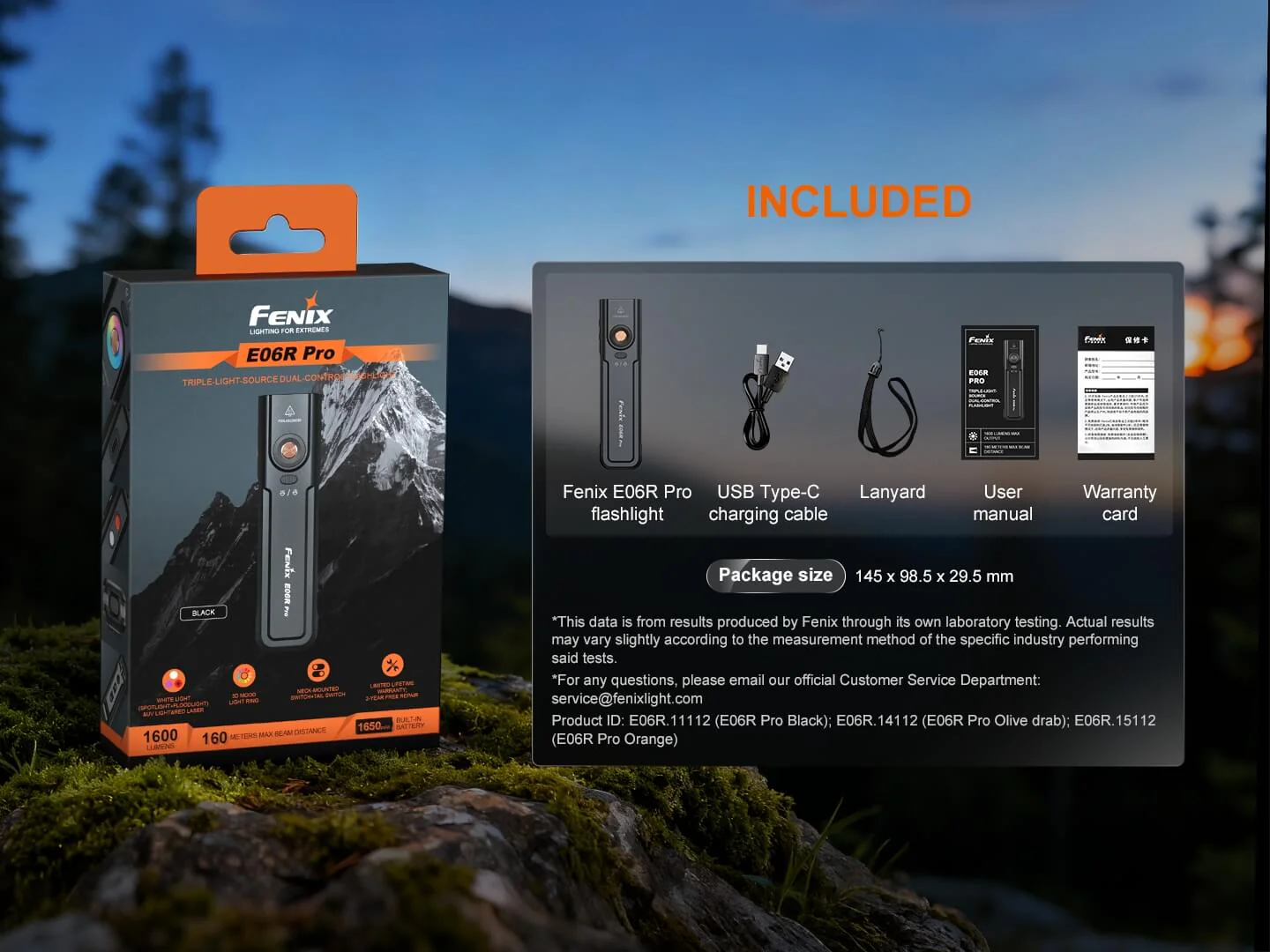 Fenix E06R Pro Keychain Light with White, UV, & Red Laser Lights - 1600 Lumens - Image 14