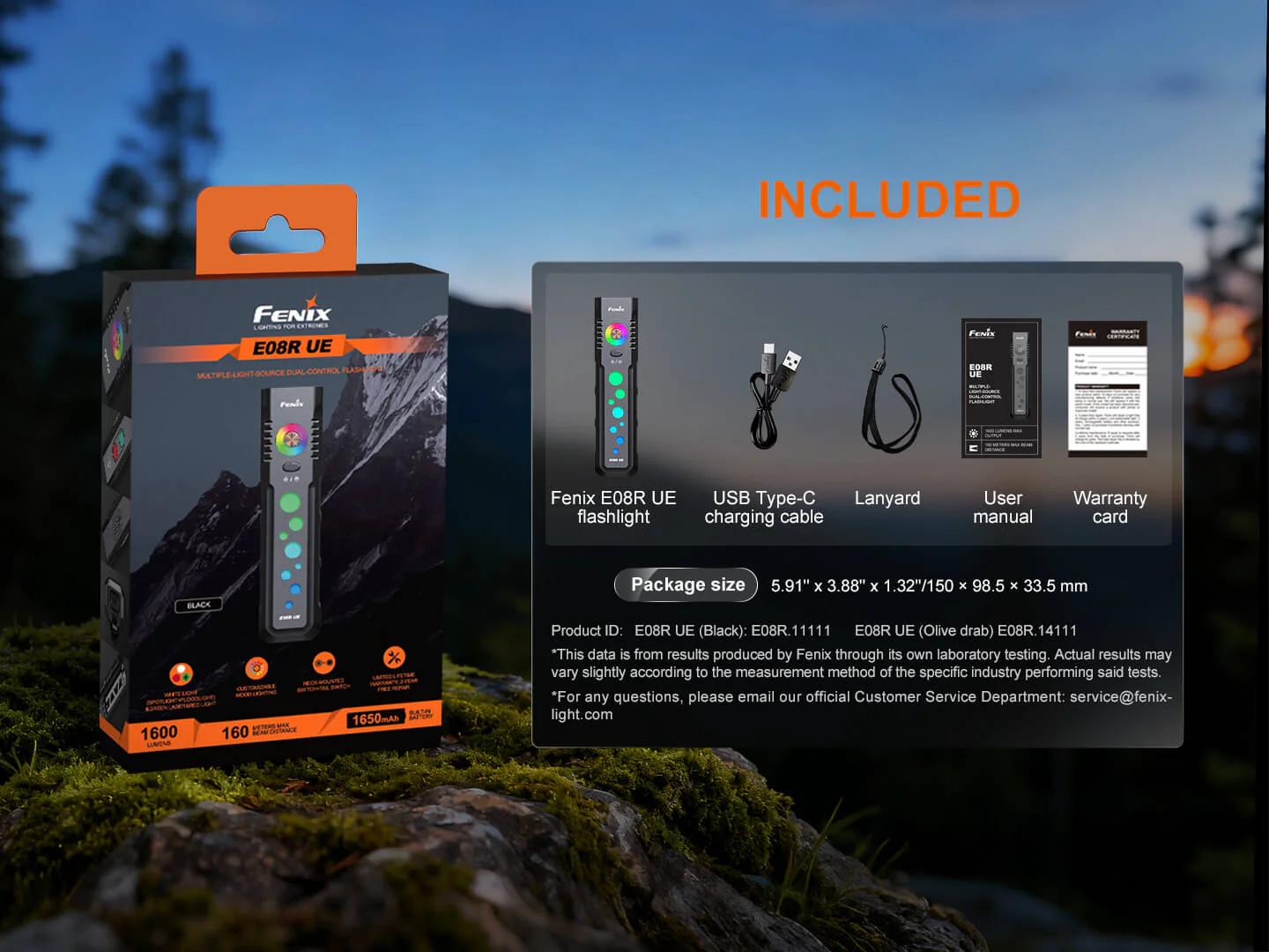 Fenix E08R UE Multi-Light EDC Flashlight With Red Light & Green Laser - Image 21