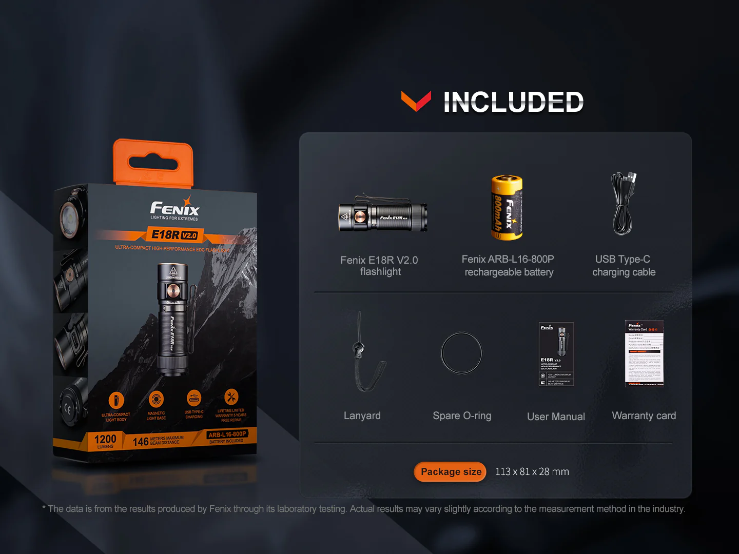 Fenix E18R V2 Rechargeable LED Flashlight - Image 16