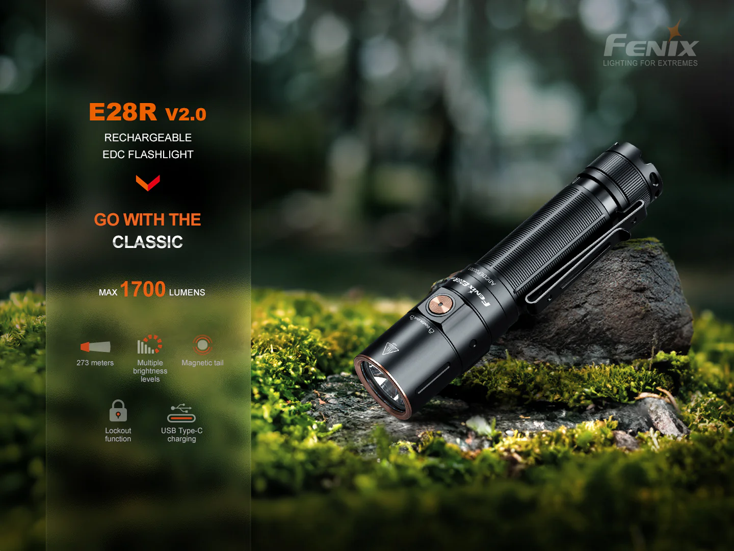 Fenix E28R V2 Rechargeable EDC Flashlight - Image 3