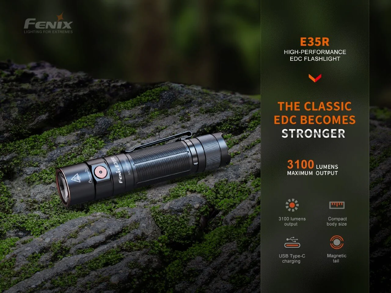 Fenix E35R High-Performance Rechargeable LED Flashlight -- OPEN BOX - Image 4