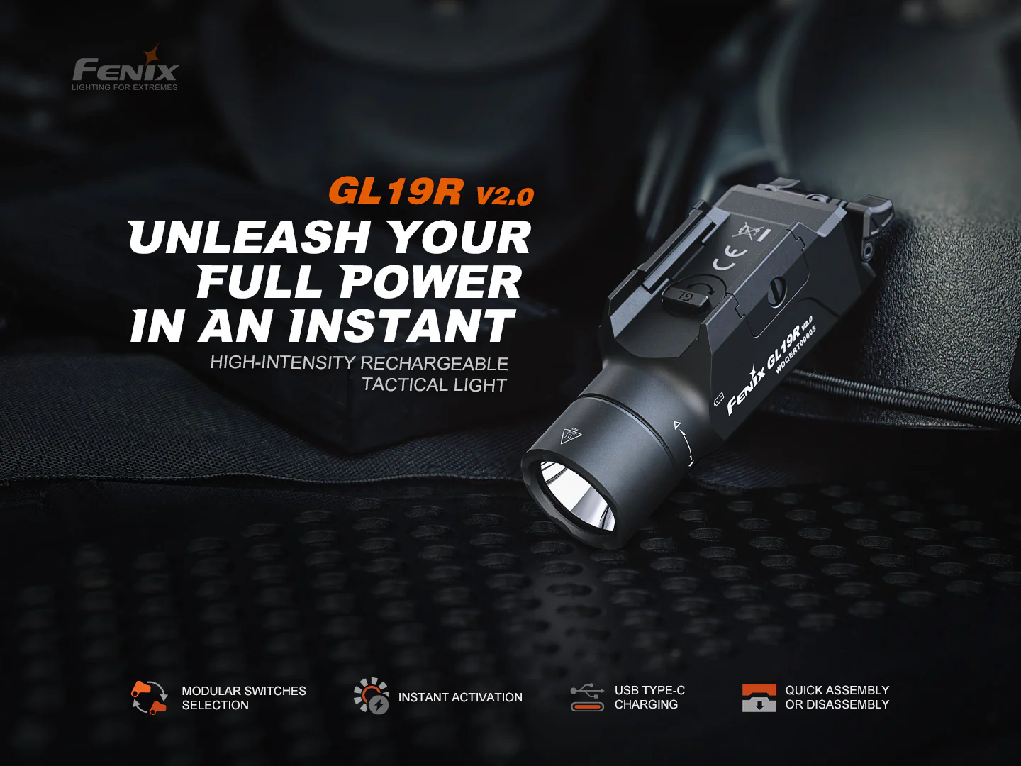 Fenix GL19R V2 Modular Switch Mounted Light - Image 3