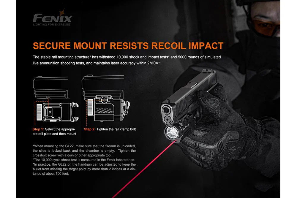 Fenix GL22 Tactical LED Light with Red Laser - Image 10