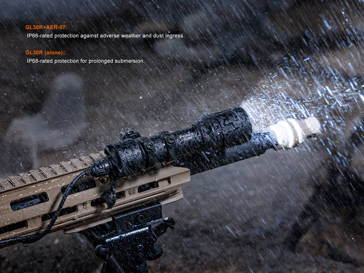 Fenix GL30R Rail-Mounted High-Intensity Tactical Light with AER-07 Remote Switch - Image 14