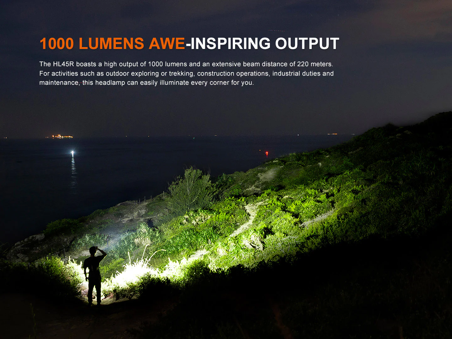 Fenix HL45R Rechargeable Focusing Gesture-Sensing Headlamp - Image 4