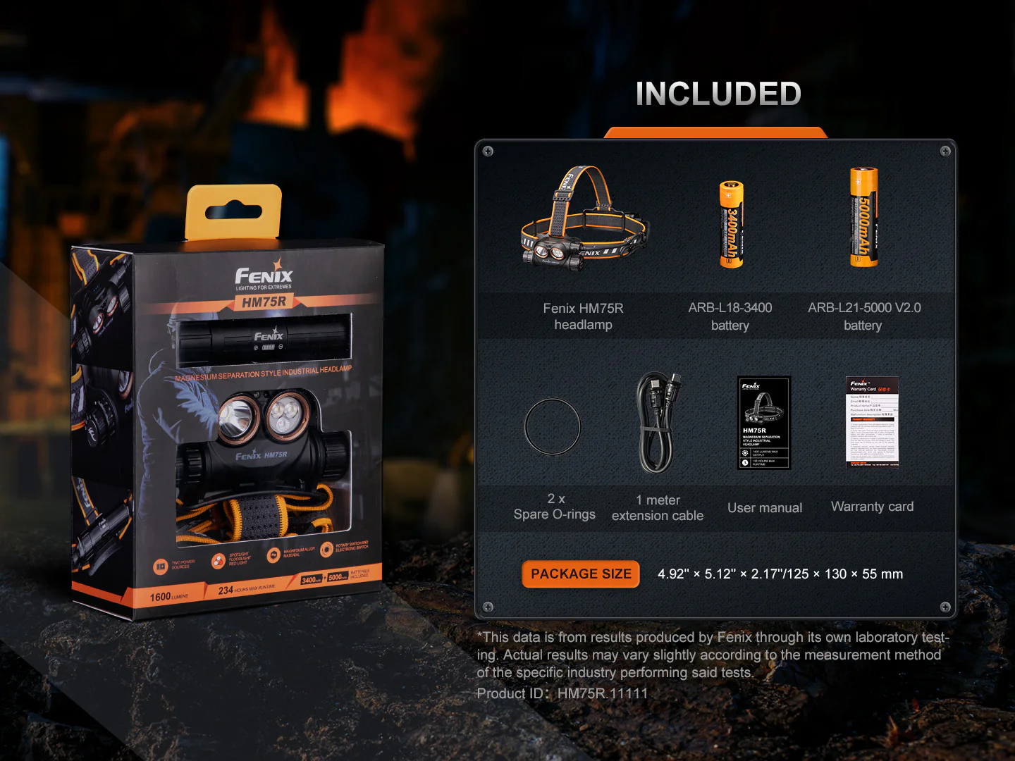Fenix HM75R Rechargeable Industrial Headlamp - 1600 Lumens - Image 19