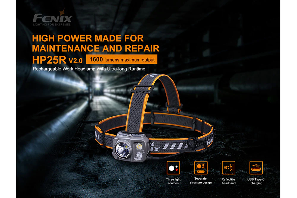 Fenix HP25R V2.0 Headlamp - 1600 Lumens - Image 3