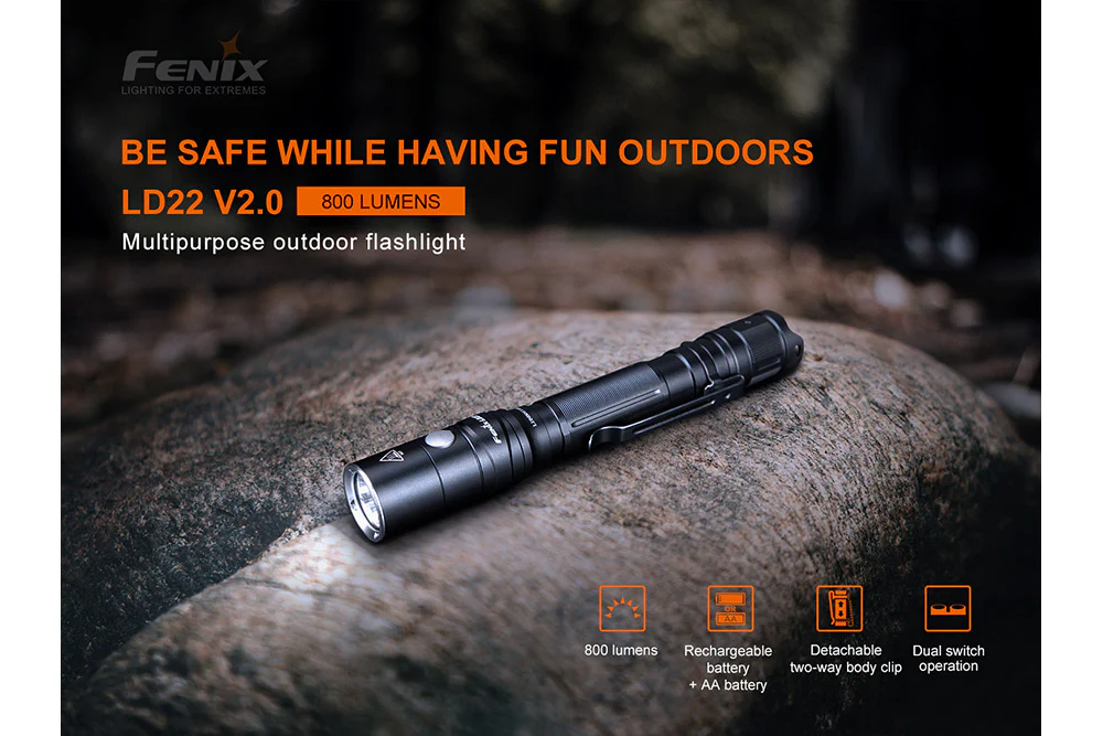 Fenix LD22 V2 Compact LED Flashlight - 800 Lumens - Image 3
