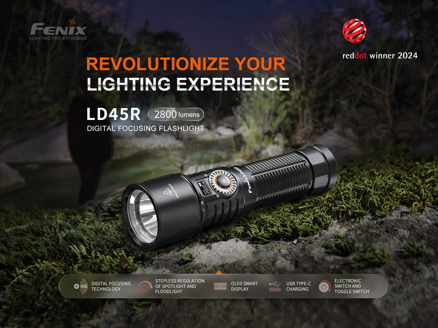 Fenix LD45R Digital Focus Rechargeable LED Flashlight - Image 15
