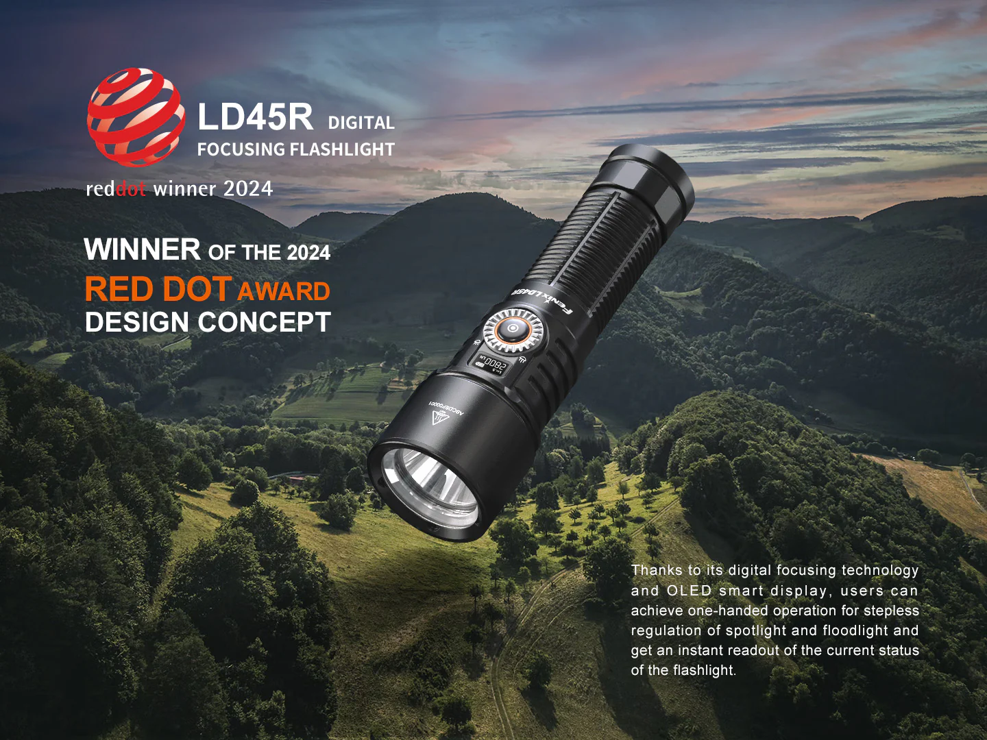 Fenix LD45R Digital Focus Rechargeable LED Flashlight - Image 5