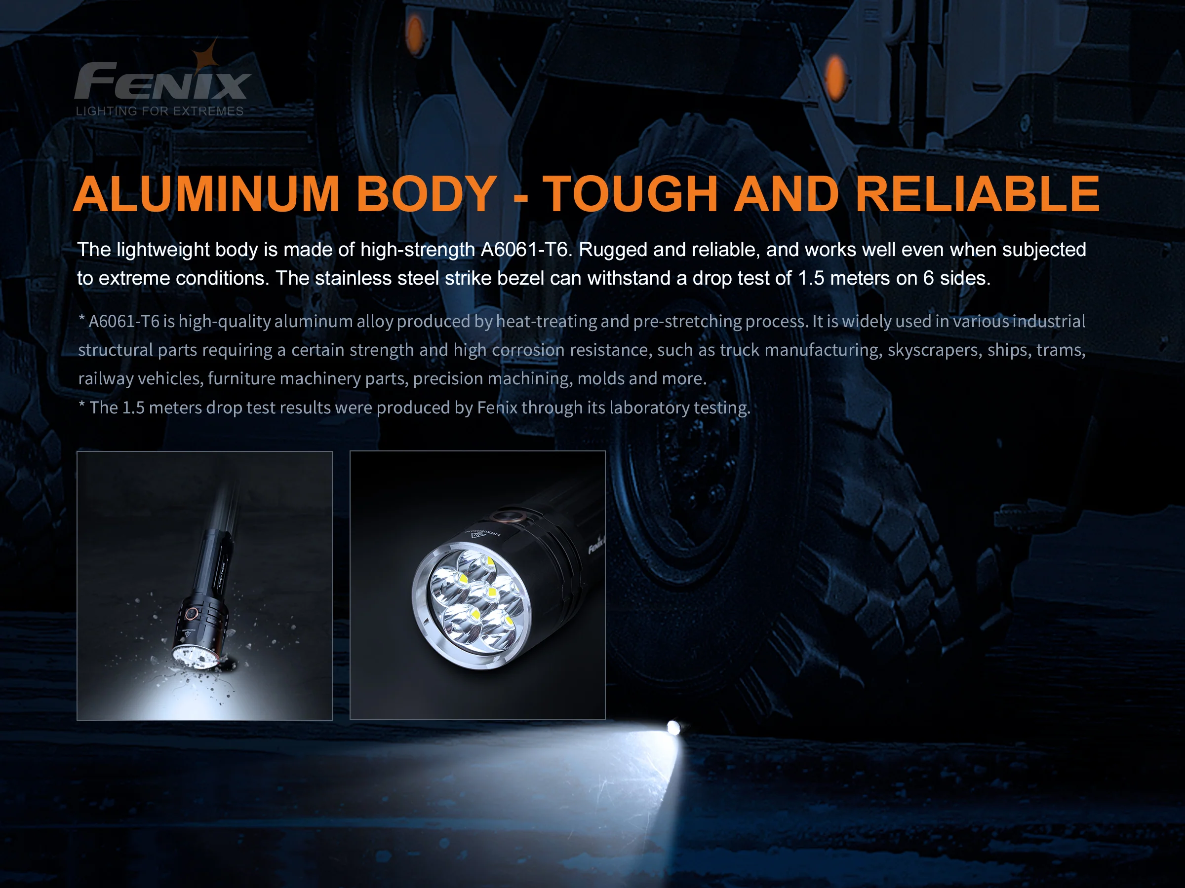 Fenix LR35R Rechargeable LED Flashlight - 10,000 Lumens - Image 11