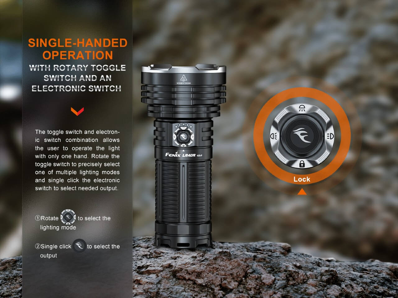 Fenix LR40R V2.0 Rechargeable LED Searchlight - Image 8
