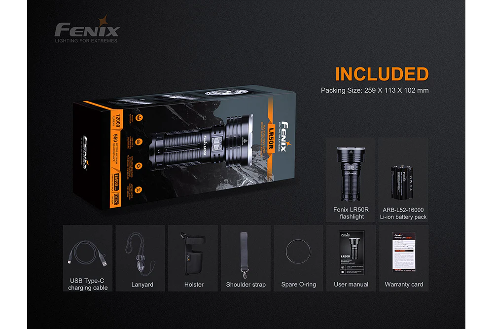 Fenix LR50R Multifunctional LED Search Light - 12000 Lumens - Image 17