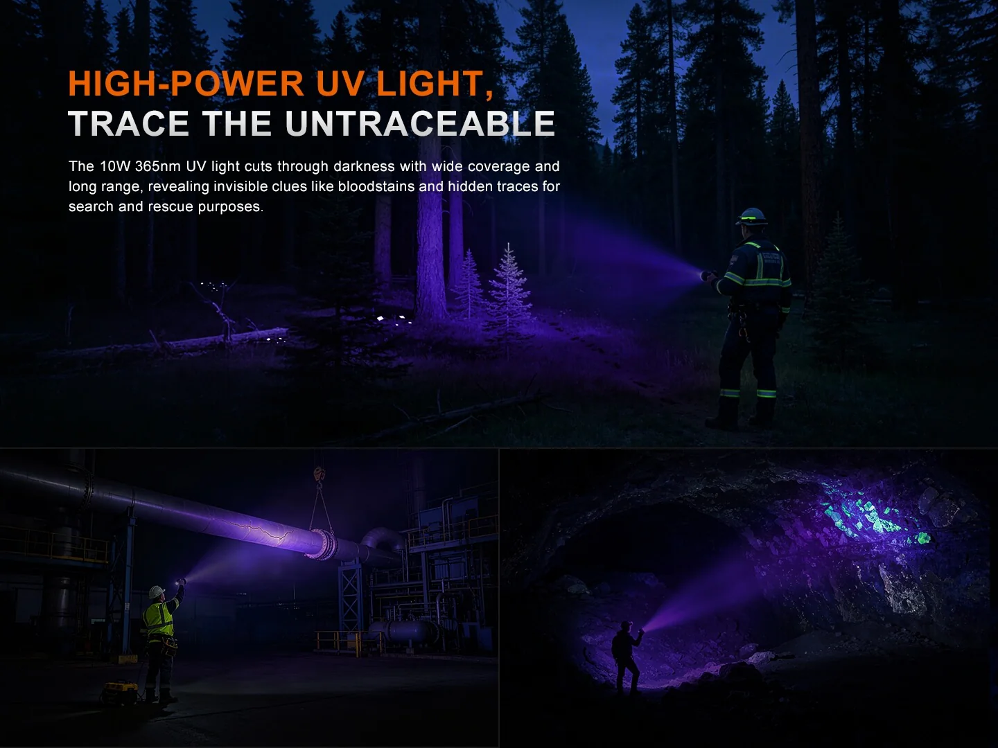Fenix LR50R V2 White, Red, UV Search & Rescue Flashlight - 18,000 Lumens - Image 5