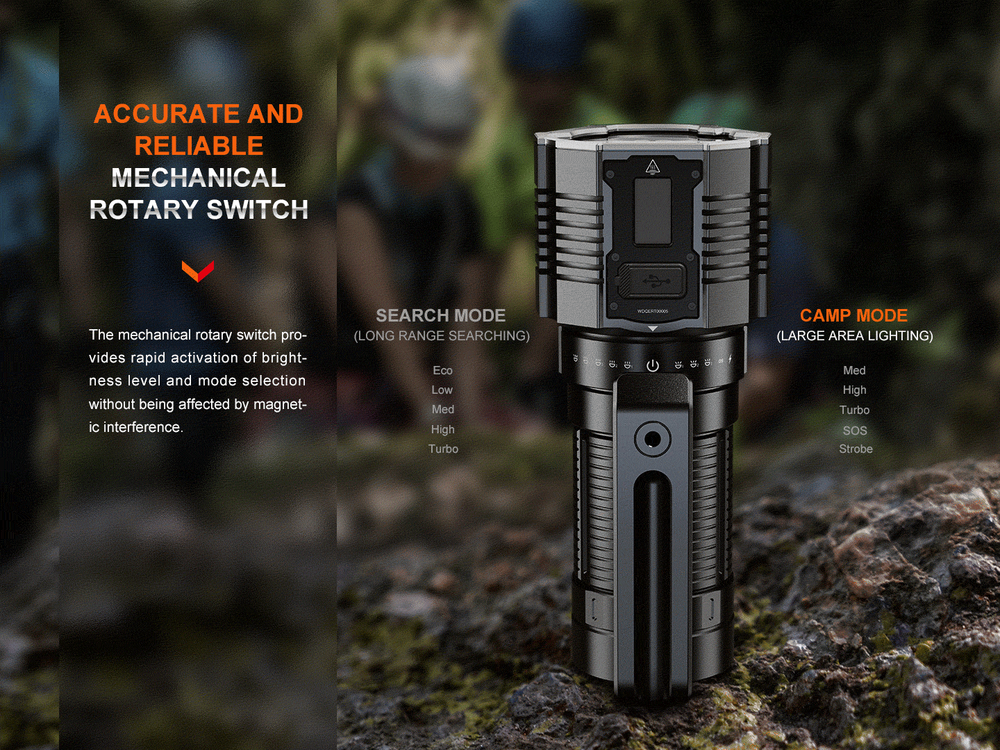 Fenix LR60R Rotary Switch Rechargeable Searchlight - 21000 Lumens - Image 6