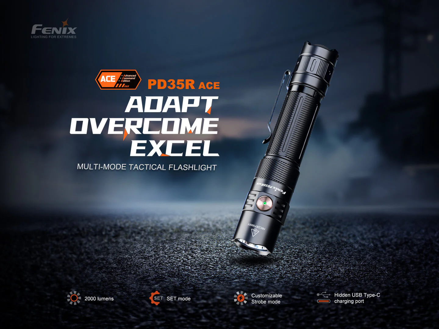 Fenix PD35R ACE Multi-mode Tactical Flashlight - Image 3
