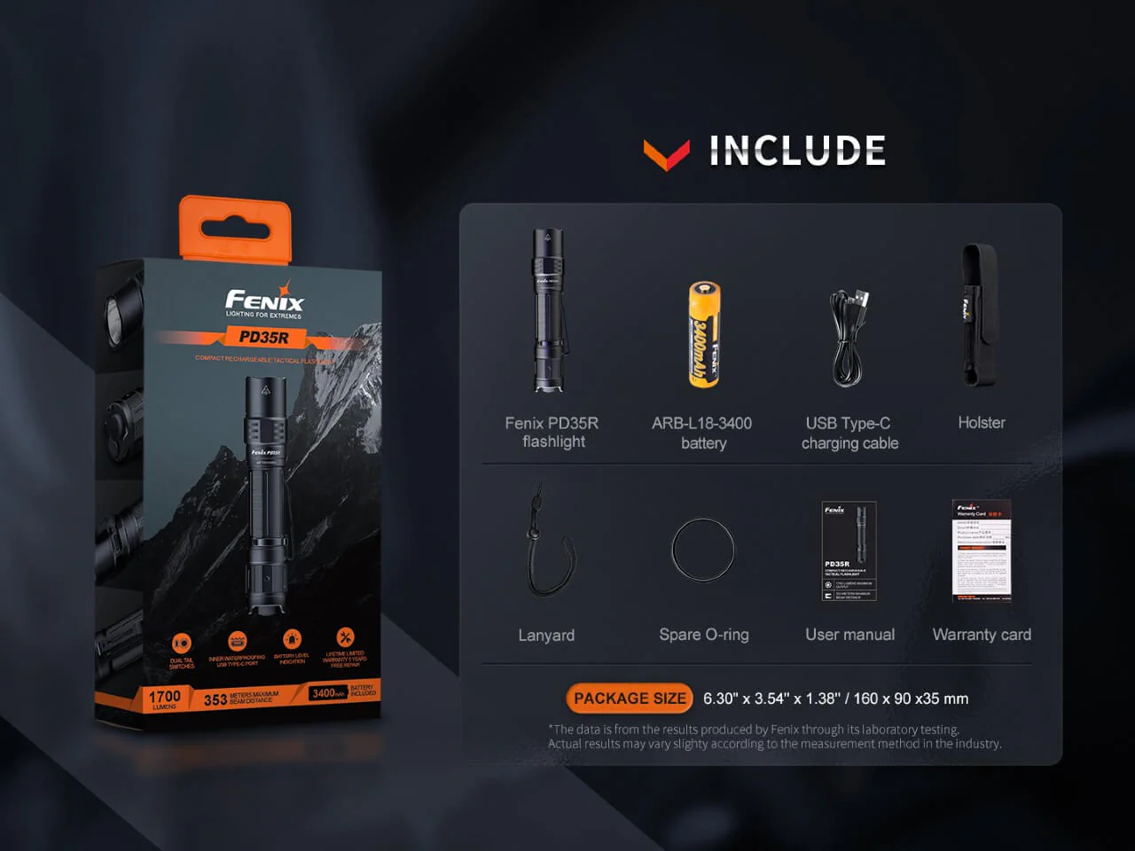 Fenix PD35R Compact Rechargeable Tactical Flashlight - Image 14