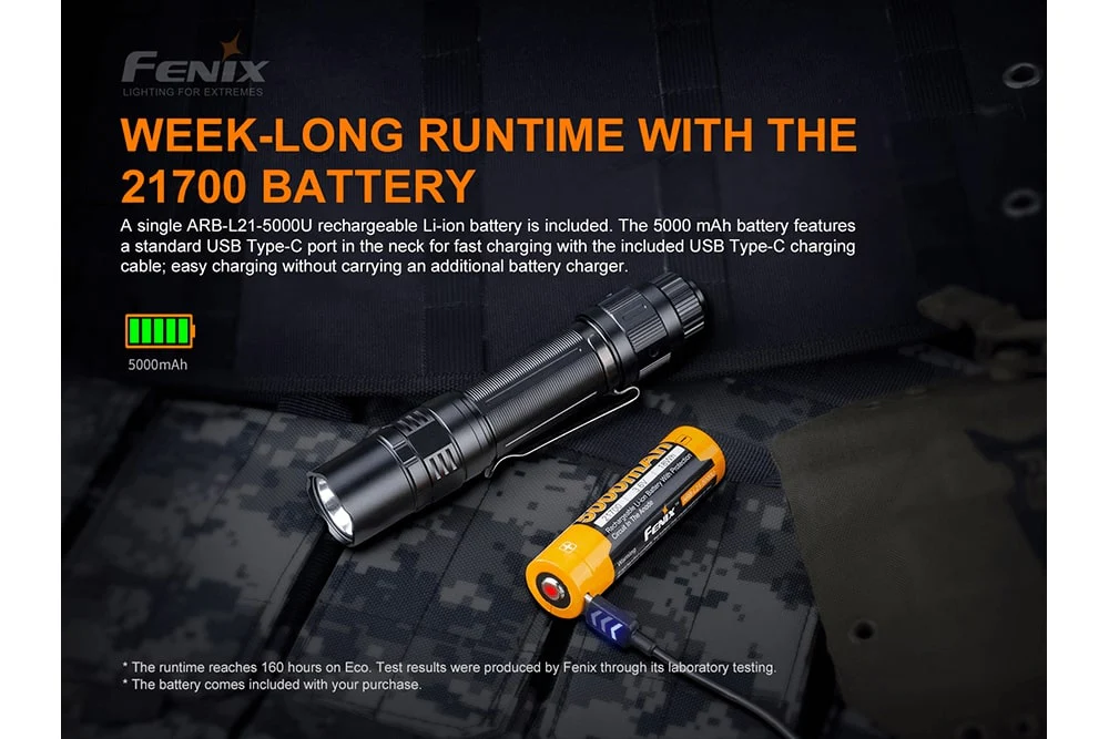 Fenix PD36 TAC Tactical Flashlight - 3000 Lumens - Image 6
