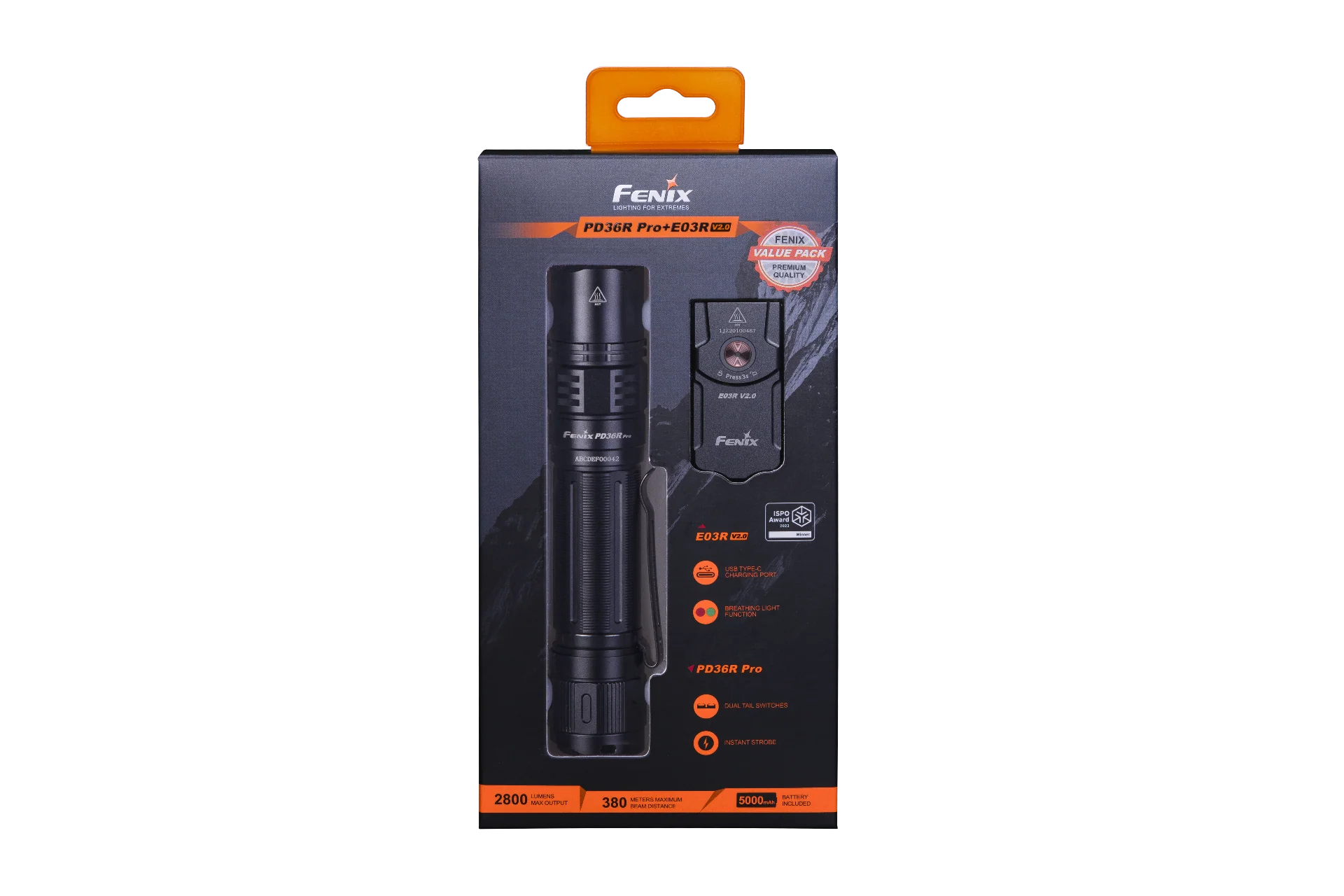 Fenix PD36R Pro 2800 Lumen Flashlight + E03R V2 Bundle -- OPEN BOX - Image 19