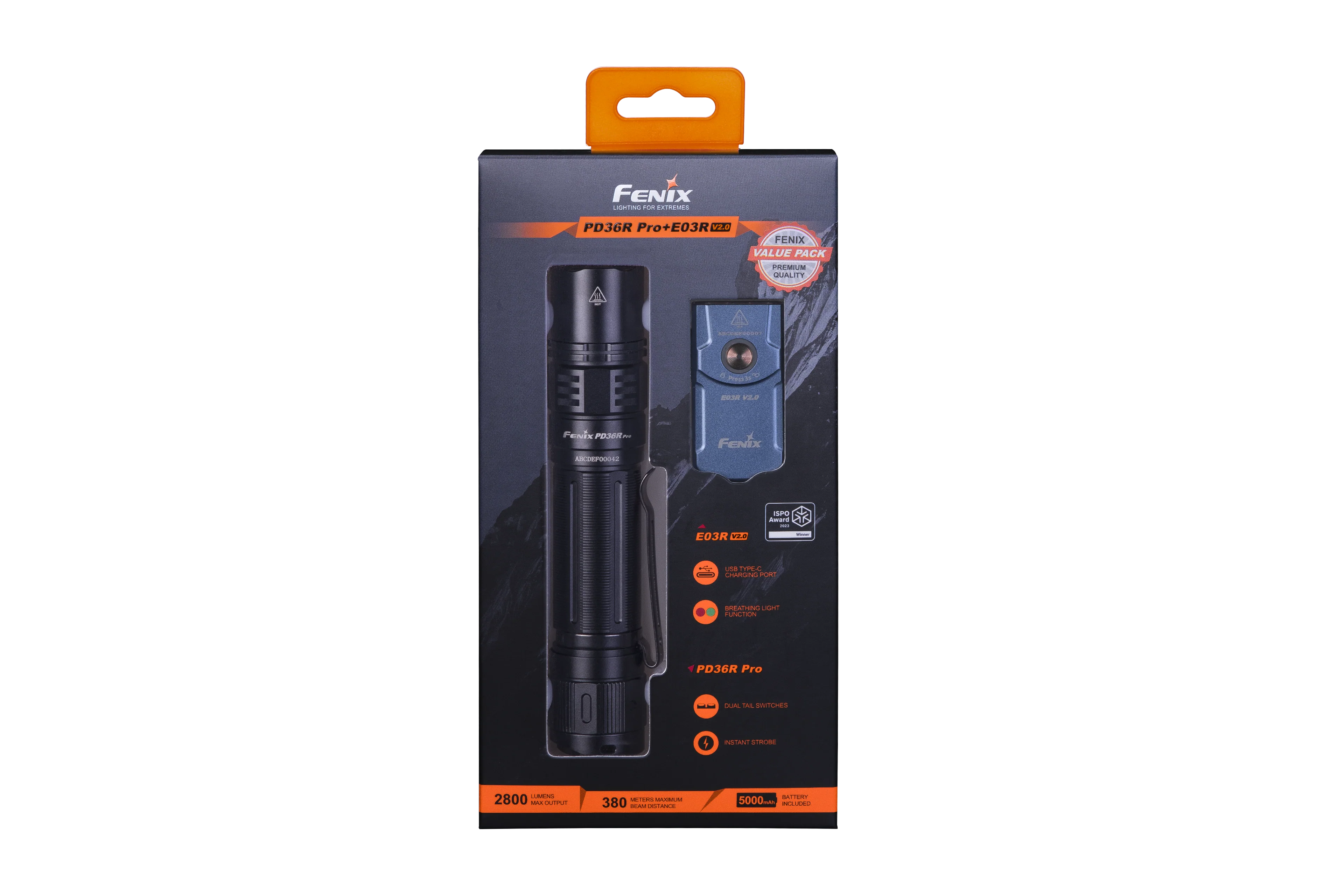 Fenix PD36R Pro 2800 Lumen Flashlight + E03R V2 Bundle -- OPEN BOX - Image 20