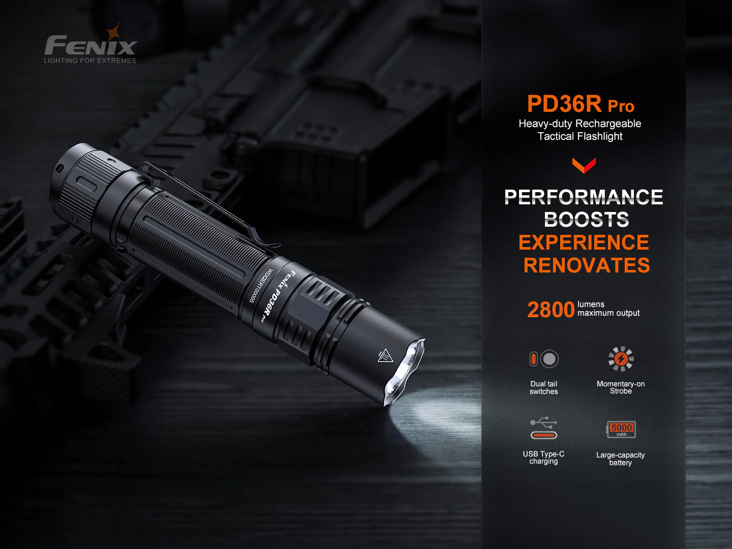 Fenix PD36R Pro 2800 Lumen Flashlight + E03R V2 Bundle -- OPEN BOX - Image 4