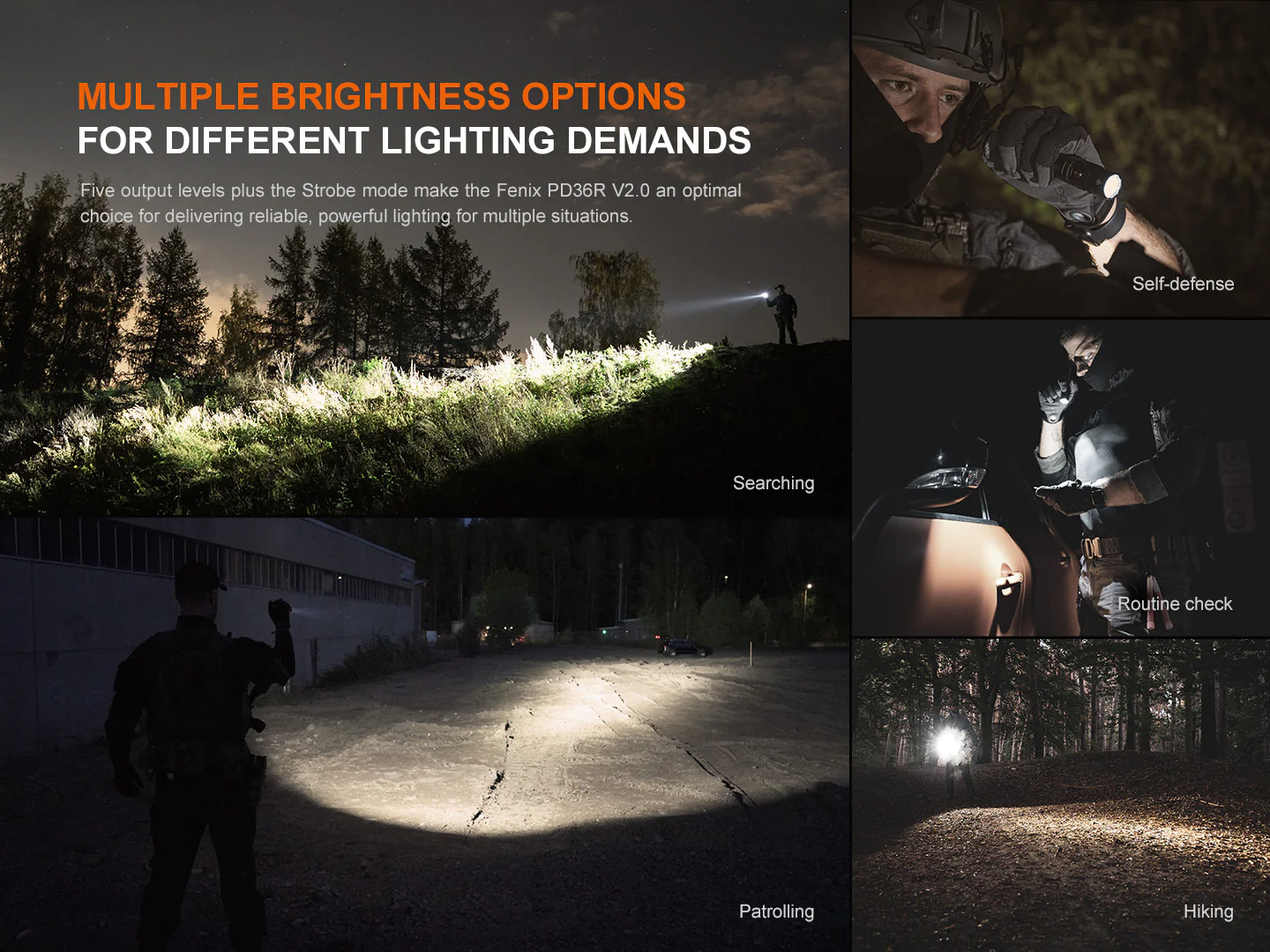 Fenix PD36R V2 Compact Rechargeable Tactical Flashlight - 1700 Lumens - Image 10