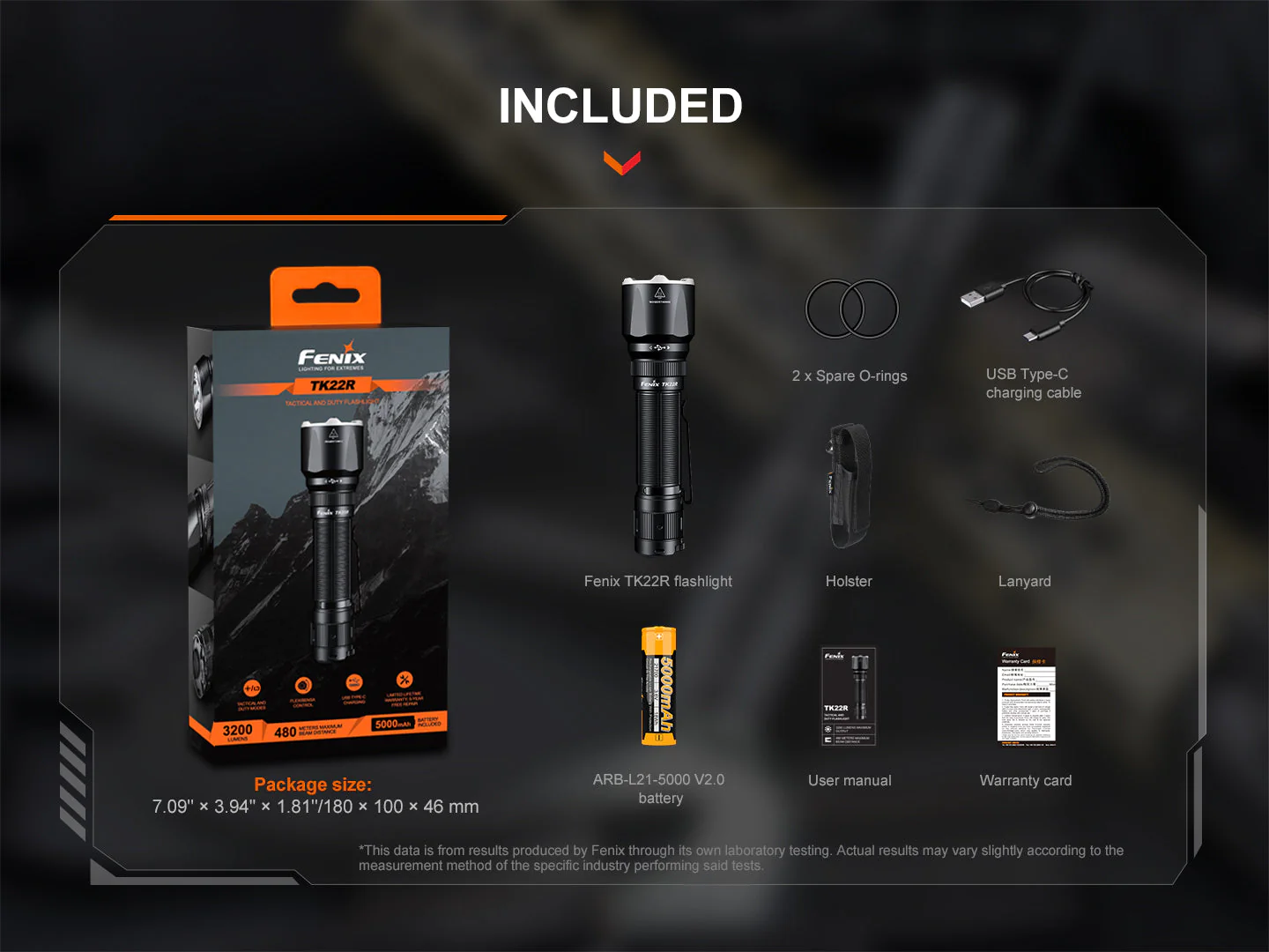 Fenix TK22R Rechargeable Tactical & Duty Flashlight -- OPEN BOX - Image 18